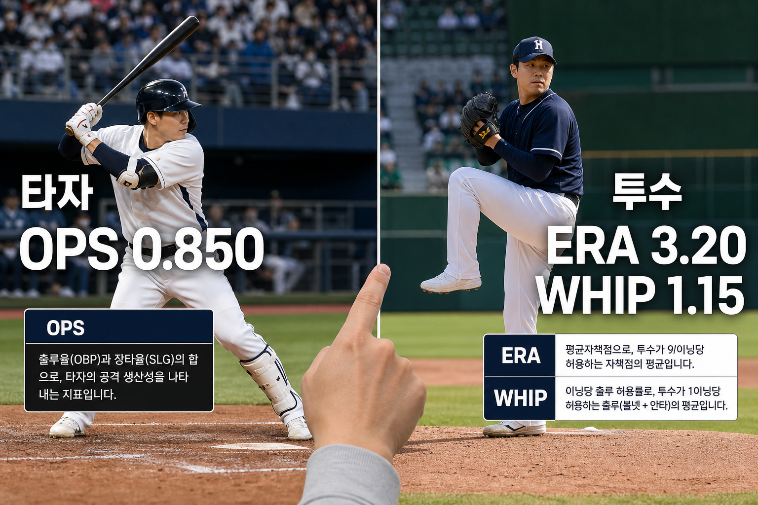 선수 스탯으로 KBO 타자 투수 성적 비교하는 방법
